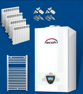 Chaudiere+4 Radiateur 8l+Seche Linge+2 Robinet