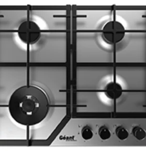 Plaque chauffante 4 feux MATTE CHROME GLASS