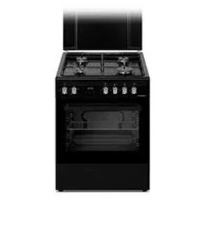 Cuisinière 60*60 gaz -elec /ventilé / Catalyseur /Matte Noir.