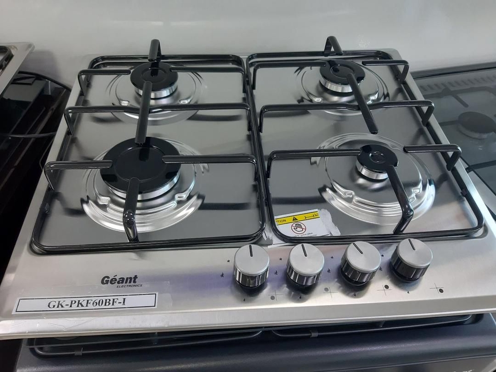 Plaque chauffante 4 Feux Inox avec fenetre en verre