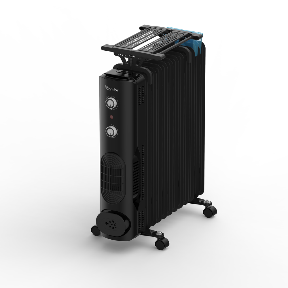 BAIN DHUILE13ELEMENT2600W+VENTILO/NOIR